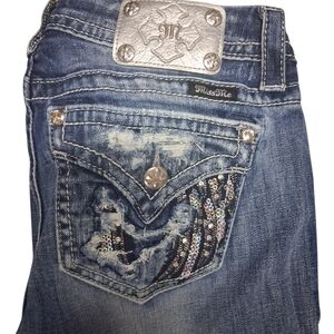 Miss Me Blue Distressed Jeans